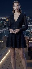 Bardot Black Lace Long Sleeve Cocktail Dress Women’s Size 8 NWT