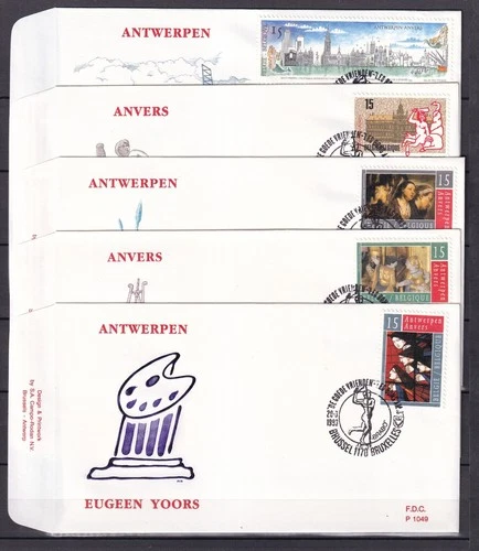 [LG79127] Belgium N°2495/2499FDC First Day Cover COB € 13,00 SUPERB