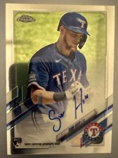 2021 Topps Chrome Rookie Texas Rangers Sam Huff Auto #RASHU