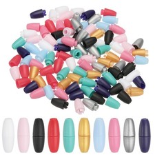24mm Breakaway Clasps, 100 Set Plastic Bead Barrel Connectors, Multicolor