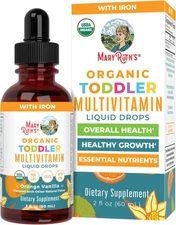 Multivitamin & Multimineral with Iron for Toddlers | USDA Organic | Sugar Free |