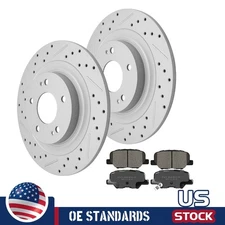 302mm For Mitsubishi Outlander PHEV Sport Rear Disc Rotors Ceramic Brake Pads