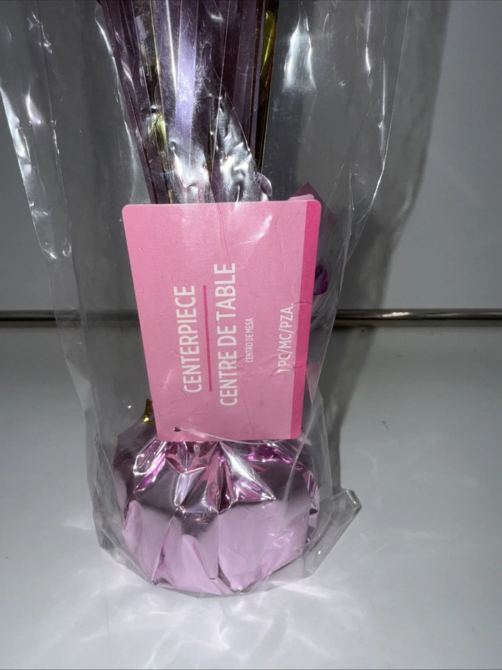 Suministros de fiesta para baby shower It's A Girl centro de mesa metálico oro rosa Foto 4 de 4