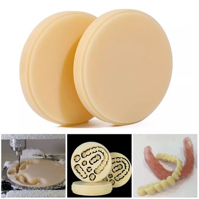 98mm Multilayer Dental PMMA Block Resin Disc for CAD/CAM Milling System 1Pc