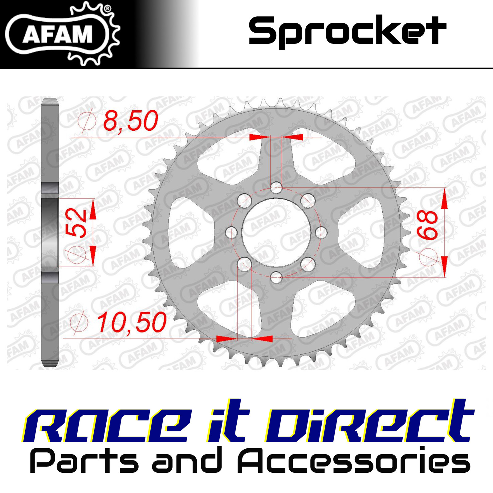 AFAM 14100-38 REAR STEEL 38T, 420