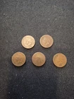 5 Nice 1879 & 80 Indian Head Penny Coin Collection
