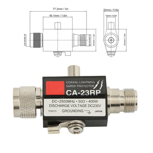 Surge Arrester 400W Male To Female Surge Protector For W SPC - Zdjęcie 9 z 12