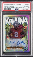 2023 BOWMAN UNIVERSITY CHROME THE BIG KAHUNA AUTO EMEKA EGBUKA 89/150 PSA 10