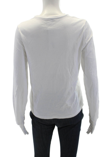 Sonia Rykiel Girls Cotton Crew Neck Graphic Print Long Sleeve Top White Size 16 - Picture 3 of 7