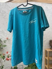 Vintage Tommy Jeans Cerulean Blue T Shirt, Size Medium Y2K