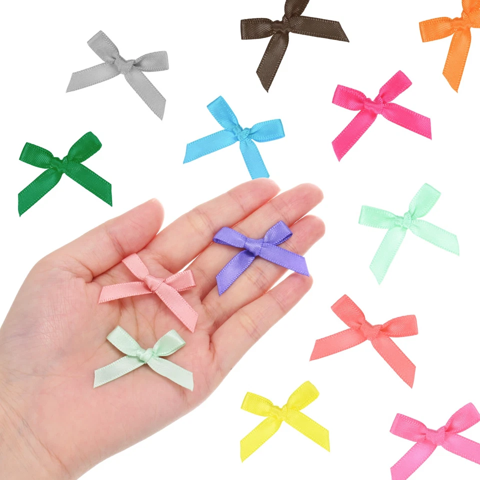 100-Pack Mini Craft Ribbon Bow 1.6x1 Inch for Craft DIY[Medium Pink] Foto 2 de 4