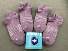BOMBAS 4 Pairs Honeycomb Cushion Size L Men 9.5-12 Women 11-12 Ankle Socks