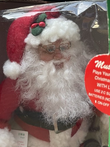 Vtg Holiday Creations Santa Claus Holiday Scene Christmas Music in Original Box - Picture 2 of 8