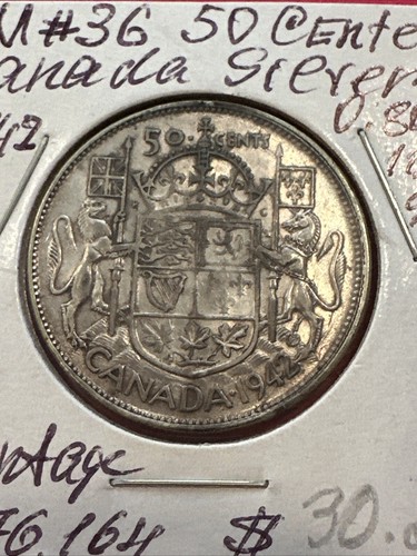 1942 CANADA 50 CENTS SILVER BETTER COIN - Picture 4 of 4