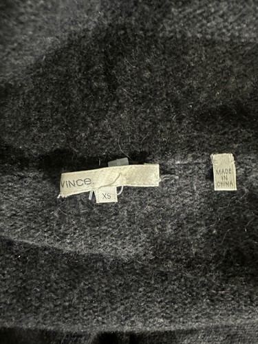 VINCE Gray striped hooded open cardigan sweater Alapca wool Cashmere XS - Picture 4 of 5