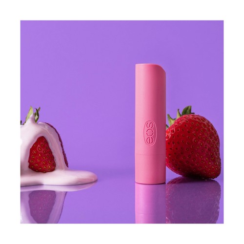 Bálsamo labial orgánico eos USDA sorbete fresa cuidado de labios hidratación duradera - Imagen 5 de 6