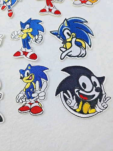 16pcs Cartoon Hedgehog Patch Anime Embroidery SEW Iron On Applique Jackets Jeans - Picture 4 of 9