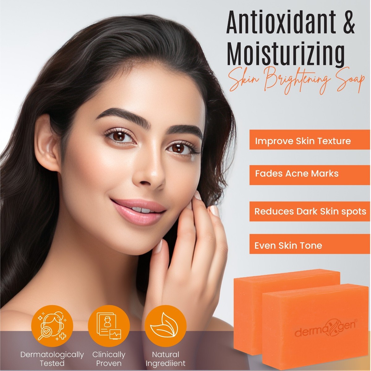 shouvy kojic acid & glutathione whitening soap SnowCaps Glutathione and Snow Skin Whitening Soap main image 1