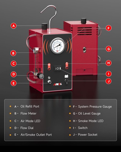 Ancel S300 Automotive EVAP Macchina del Fumo Diagnostica Auto Rilevamento Perdite Tester - Foto 7 di 9