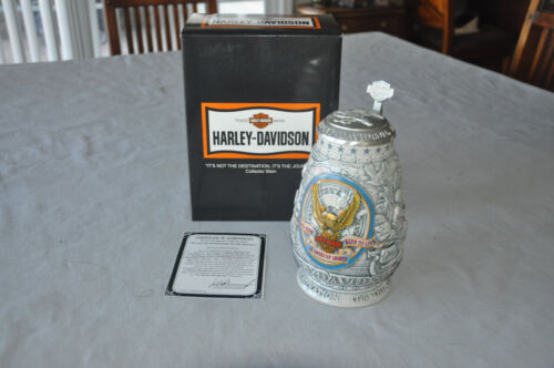 Vintage 2000 Harley Davidson Beer Stein with Metal Top, New  - Picture 1 of 11