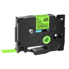 1PK Compatible with Brother PTouch Tze Tz D21 Fluorescent Green Label Tape 9mm