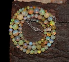 16"Natural Ethiopian Opal Wello Fire Opal Gemstone Beads Necklace Jewelry F3885