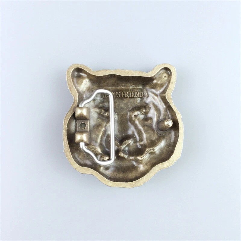 Vintage Bronze King of Animal Tiger Western Wildlife Belt Buckle also US Stock - Image 3 of 4