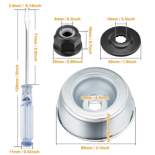 10"x80 Teeth Carbide Tipped Blade Kit for Brush Cutter Weed Eater Trimmer 2 Pack - Picture 5 of 10