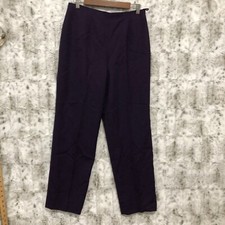 Talbots Straight Womens Size 12 Purple 100 Wool Lined Career Dress Pants