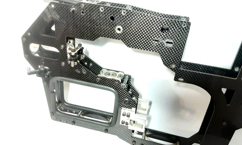 Synergy N5c Helicopter Carbon Side Frame Servo Tail tube Mounts Belt Guide - Image 3 of 4