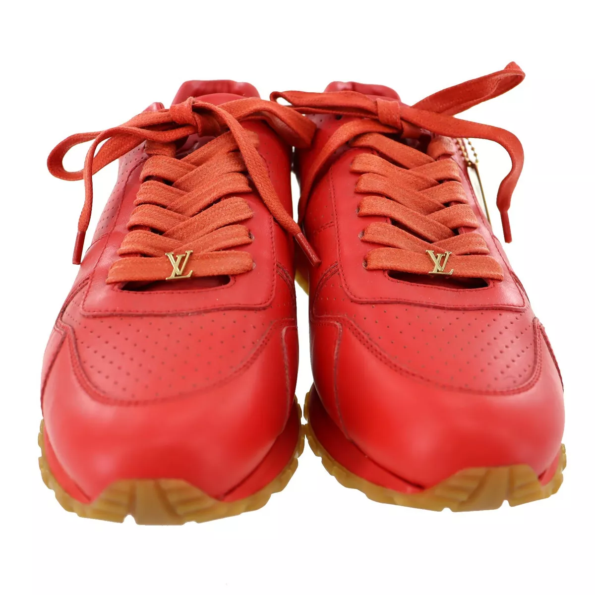 Louis Vuitton x Supreme Red Leather Run Away Lace Up Sneakers Size 42.5 Louis  Vuitton