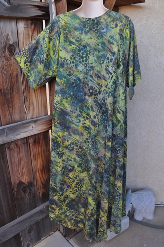 ABITO TUNICA ART TO WEAR LAGENLOOK MADRAS IN NUOVO KIWI DI MISSION CANYON,OS! - Foto 4 di 4