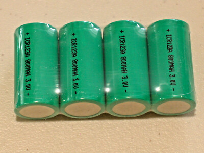 4 New Cr123a Battery 3v Rechargeable Lithium Li Ion Button Tops Four Batteries Ebay