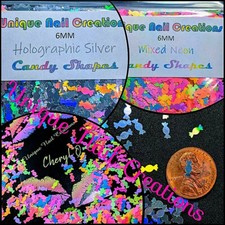 CANDY SHAPE GLITTER MIX NEON GLITTER Nail  Acrylic  Gel  Body Art  Face  Festival