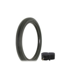 ONE 20 X 2.125 BLACK SLICK BICYCLE TIRE, S-2 RIM, SCHWINN STYLE WITH TUBE.