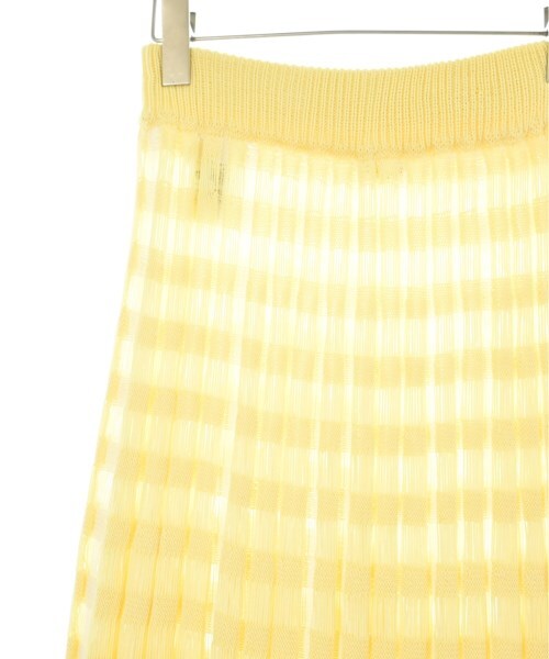 JIL SANDER Long/Maxi Length Skirts YellowxWhite(Check