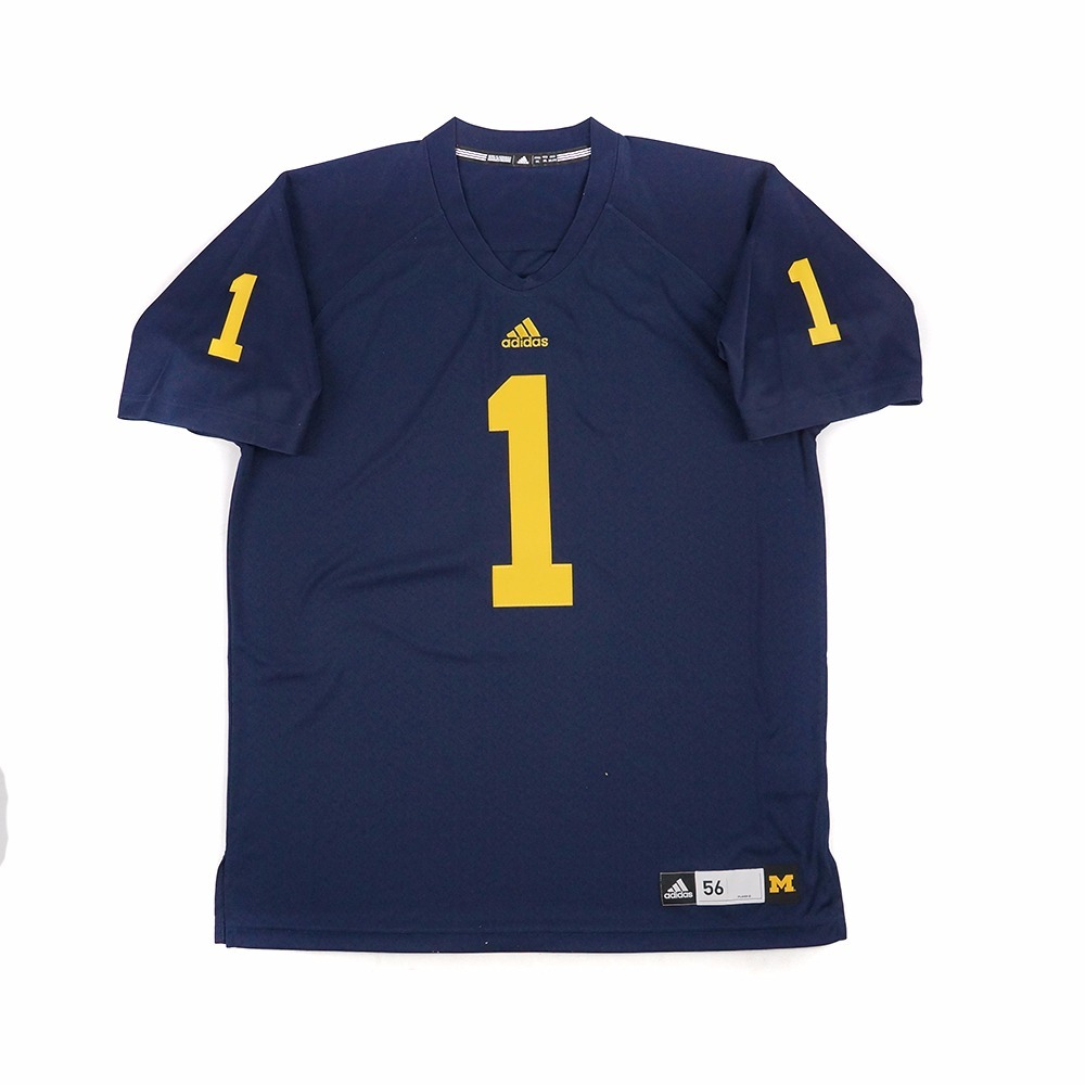 MICHIGAN WOLVERINES ADIDAS AUTHENTIC ON-FIELD GAME FOOTBALL JERSEY