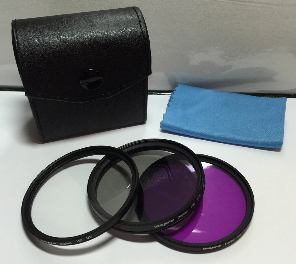 52mm 3-Piece Pro Filter Kit - Professional Series UV/CPL/FLD with Case & Cloth - Image 2 of 4