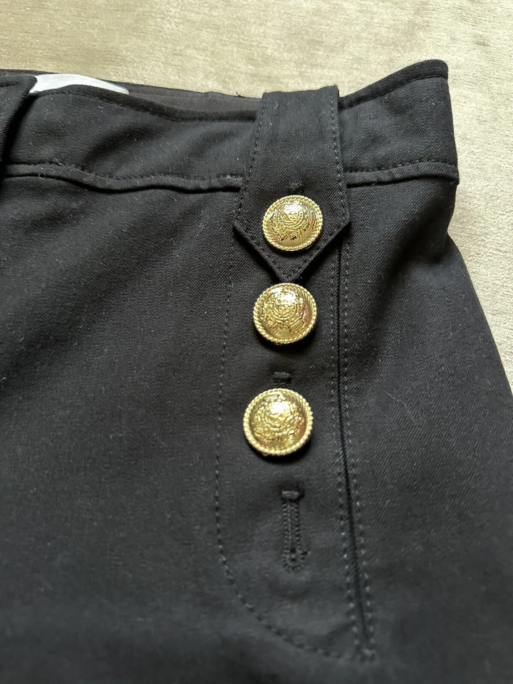 Bermudas Derek Lam 10 Crosby Robertson Sailor Botón Dorado Talla 2 LEER Foto 4 de 4