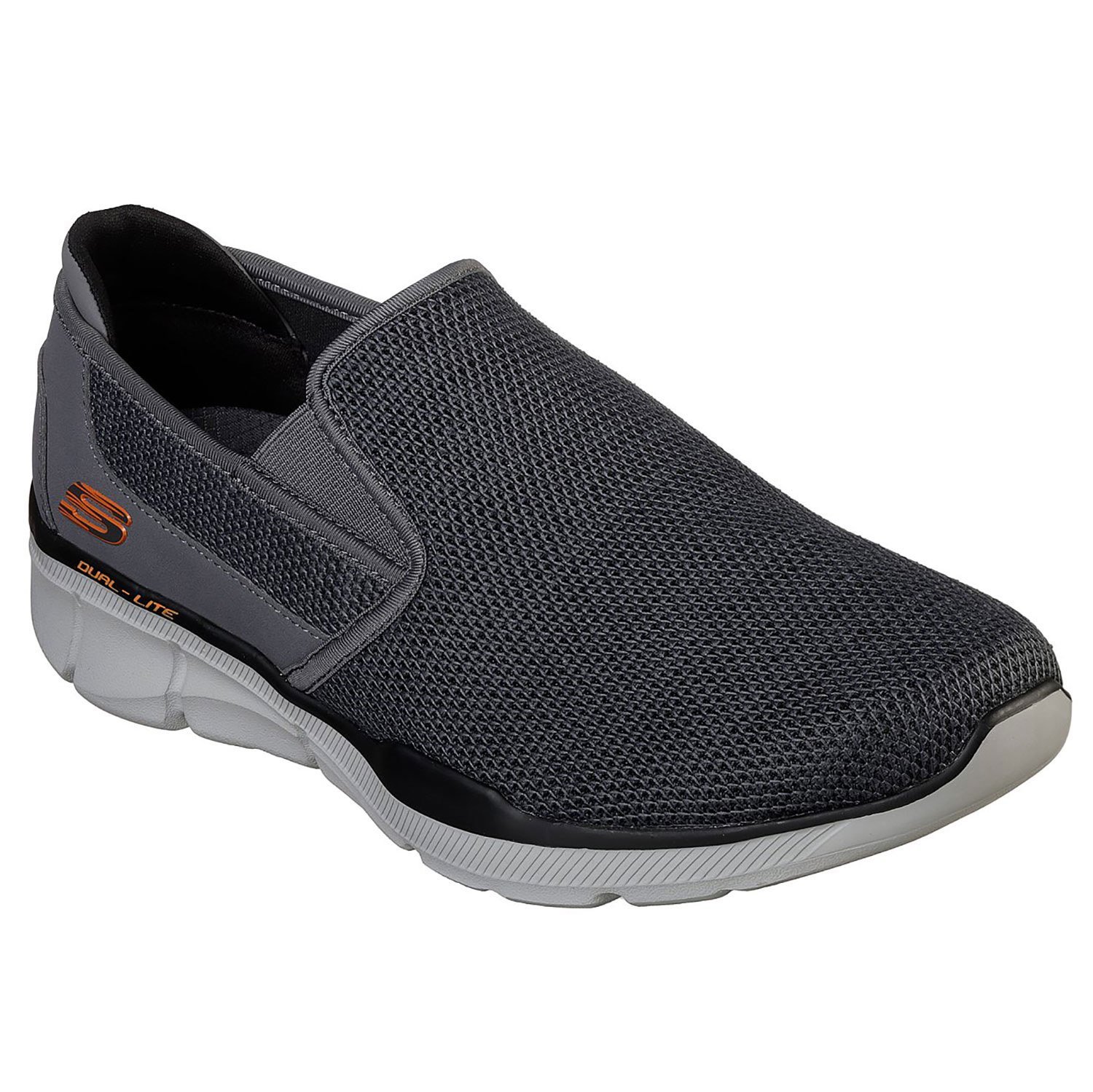 Skechers Equalizer 3.0 Sumnin Mens Footwear Slip Ons - Charcoal orange All Sizes Skechers Equalizer 3.0 Sumnin Mens Footwear Slip Ons - Charcoal orange All Sizes