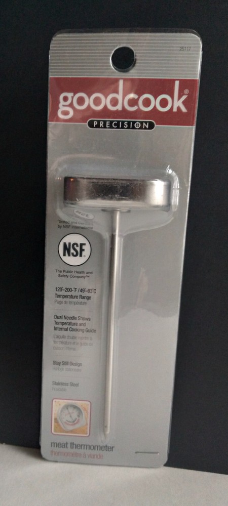 Good Cook Precision Leave-In Meat Thermometer NSF Certified Stainless #25117 NEW