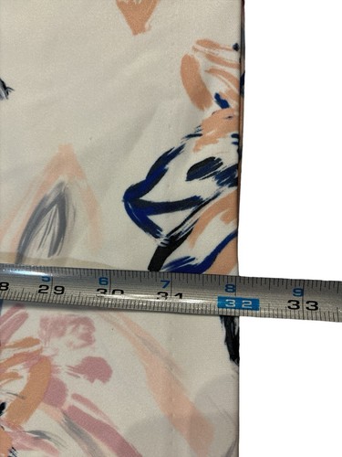Belle Badgely Mischka Off Shoulder Floral Dress White Blue and Orange Size 14 - Picture 9 of 9