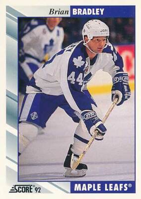1992-93 Score USA #259 BRIAN BRADLEY - Toronto Maple Leafs