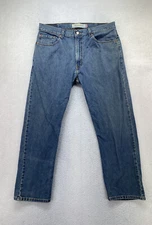 Levis 505 Mens Size 38x30 Medium Wash Regular Fit Straight Leg Denim Jeans