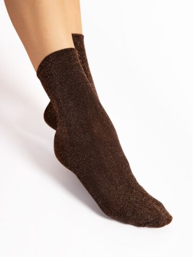 Fiore ankle socks - Bestie - Sparkly, lurex, glitter, silver, blue, copper, red - Picture 8 of 9