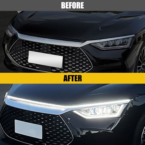 Dynamic Scan Start Up Car Daytime Running Light LED Under Hood Light Strip Glow - Picture 8 of 12