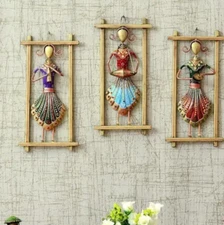 Handcrafted Metal Wall Art Set of 3 | Oversized Decorative Panels | Modern Home