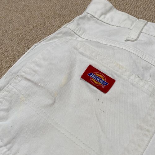Pantalones de mezclilla Dickies Carpenter para hombre 38 x 30* pintura blanca desgastados Sherwin Williams - Imagen 4 de 15