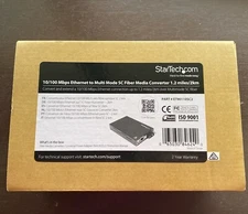 NIB StarTech 10/100 Mbps Fiber to Ethernet Converter RJ45 ET90110SC2
