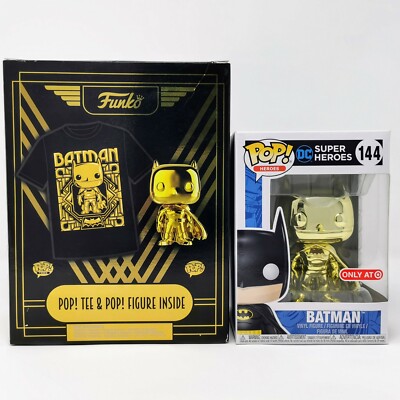Gold Chrome Batman #144 (Target Exclusive) Funko Pop! Vinyl and Medium  T-Shirt